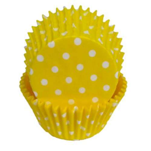 Yellow Dotty Cupcake Papers - Click Image to Close